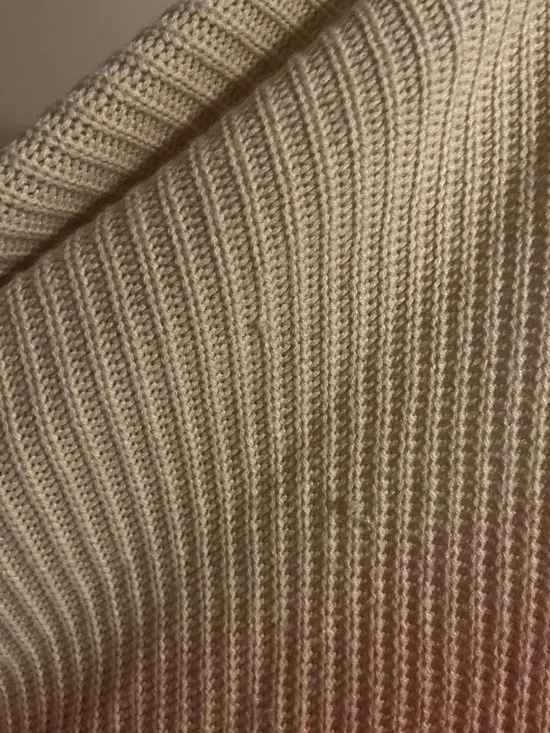 Tracey Bundle Open-Front Ombré Knit Cardigan Sweater - Beige to Rust - Picture 4 of 4